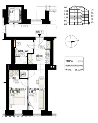 Wohnung kaufen in Wien – 35,02 m², € 249.638 – Bild 2 von 2