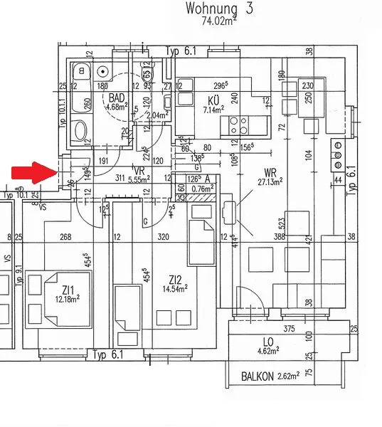 Lichtdurchflutete 3-Zimmer-Wohnung mit Balkon und Parkplatz - geförderte Miete ODER geförderte Miete mit Kaufoption - 3 Zimmer - Ansicht 2