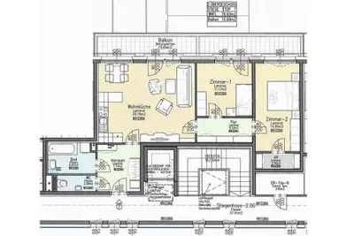 3-Zimmer-Wohnung mieten in Baden – 78,93 m², € 1.090 – Bild 2 von 5