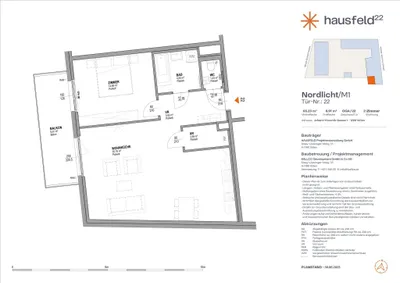 Unbefristete Neubau-Mietwohnung im Oberen Hausfeld Top 2.22 | Termin online buchen: www.hausfeld22.at/nordlicht – Bild 2