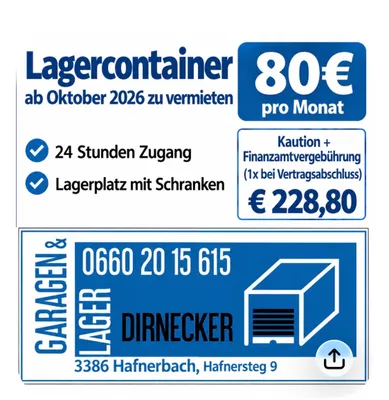 Immobilie mieten in Sankt Pölten Land – 14 m², € 80 – Bild 1 von 2