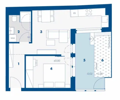 2-Zimmer-Wohnung kaufen in Wien – 36,29 m², € 265.000 – Bild 2 von 13