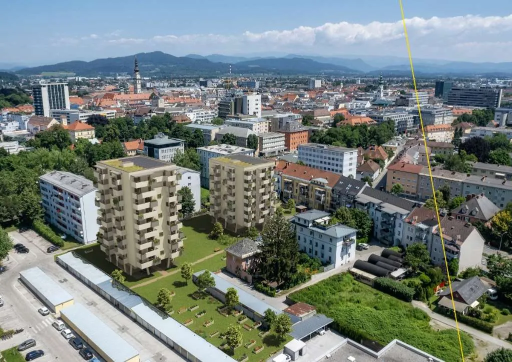 Helle 3-Zimmerwohnung mit süd-ost Balkon in Klagenfurt | Erstbezug | Provisionsfrei - Ansicht 3