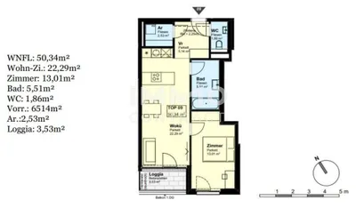 2-Zimmer-Wohnung kaufen in Wien – 50,34 m², € 299.000 – Bild 6 von 11