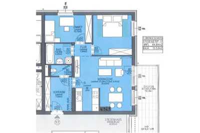 3-Zimmer-Wohnung mieten in Sankt Pölten Land – 64,81 m², € 700 – Bild 2 von 7