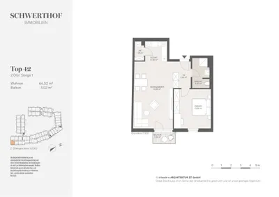 2-Zimmer-Wohnung mieten in Bruck an der Leitha – 64,52 m², € 1.099 – Bild 8 von 8