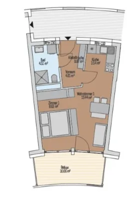 2-Zimmer-Wohnung mieten in Graz – 43 m², € 618 – Bild 18 von 18