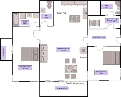 4-Zimmer-Wohnung mieten in Wien – 138 m², € 2.250 – Bild 6 von 19
