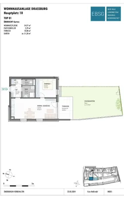 2-Zimmer-Wohnung mieten in Mattersburg – 55,03 m², € 680 – Bild 2 von 3