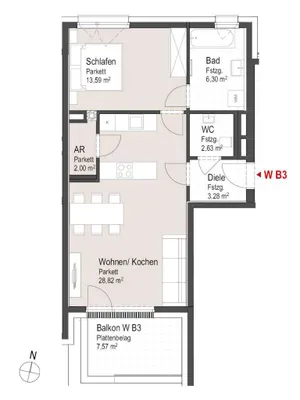 2-Zimmer-Wohnung kaufen in Zell am See – 56,62 m², € 345.382 – Bild 2 von 6