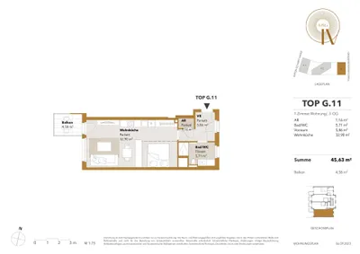 1-Zimmer-Wohnung mieten in Wien – 45,63 m², € 1.149 – Bild 24 von 24