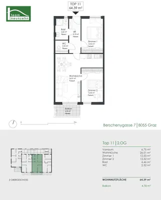 Immobilie kaufen in Graz – 64,39 m², € 267.000 – Bild 9 von 9