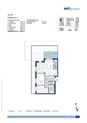 3-Zimmer-Wohnung mieten in Sankt Pölten Land – 76,43 m², € 996 – Bild 2 von 2