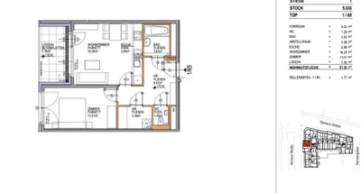 2-Zimmer-Wohnung mieten in Wien – 50 m², € 949 – Bild 11 von 11