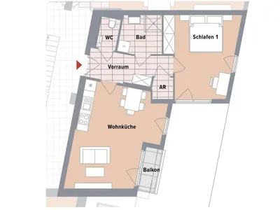 2-Zimmer-Wohnung kaufen in Wien – 52,28 m², € 318.400 – Bild 7 von 9