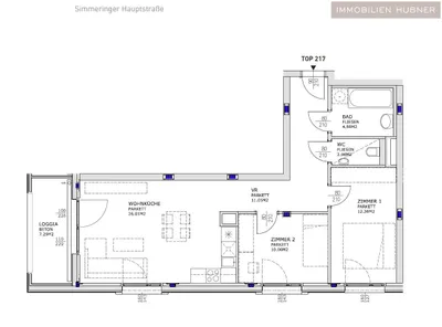 3-Zimmer-Wohnung mieten in Wien – 70 m², € 1.366 – Bild 12 von 14