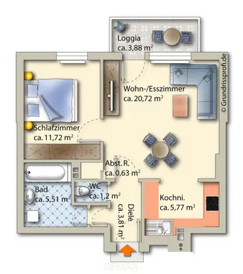 2-Zimmer-Wohnung kaufen in Rohrbach – 48,95 m², € 129.500 – Bild 14 von 14
