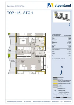 3-Zimmer-Wohnung mieten in Sankt Pölten – 69,05 m², € 808 – Bild 16 von 16