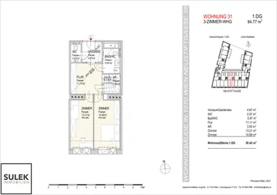 3-Zimmer-Wohnung mieten in Wien – 94,77 m², € 2.500 – Bild 19 von 20