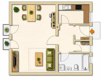 1-Zimmer-Wohnung mieten in Sankt Pölten Land – 46 m², € 490 – Bild 7 von 7