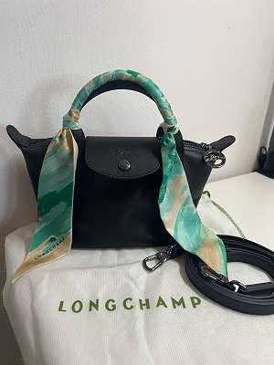 Longchamp pliage leder hot sale