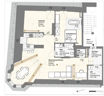3-Zimmer-Wohnung mieten in Salzburg Stadt – 125 m², € 2.150 – Bild 12 von 13