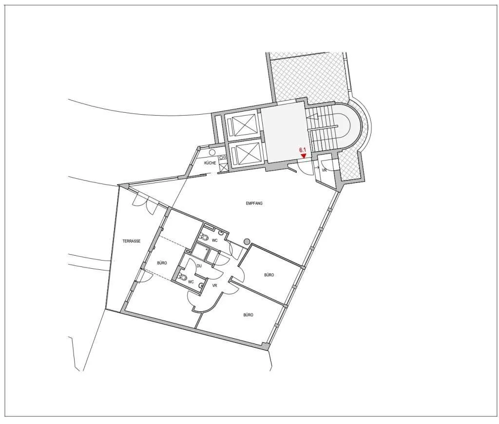127 m² Bürofläche mit Terrasse im Pharos Haus - Nähe Praterstern - Ansicht 2