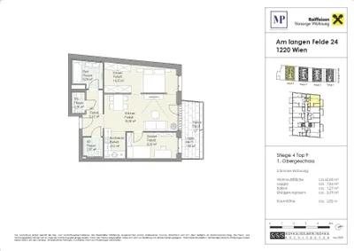 3-Zimmer-Wohnung mieten in Wien – 62,8 m², € 1.420 – Bild 13 von 13
