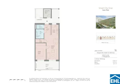 2-Zimmer-Wohnung mieten in Graz – 53,56 m², € 799 – Bild 25 von 25