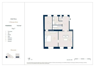 Immobilie kaufen in Wien – 74,33 m², € 312.000 – Bild 3 von 3