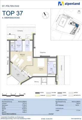 2-Zimmer-Wohnung mieten in Sankt Pölten – 53,83 m², € 679 – Bild 10 von 10