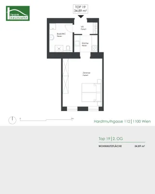 1-Zimmer-Wohnung kaufen in Wien – 34,89 m², € 155.000 – Bild 8 von 8