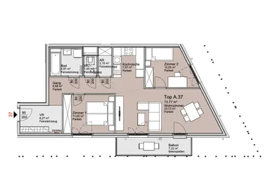 3-Zimmer-Wohnung kaufen in Wien – 73,98 m², € 449.000 – Bild 12 von 12