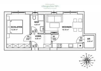 2-Zimmer-Wohnung mieten in Sankt Johann im Pongau – 43 m², € 615 – Bild 11 von 11