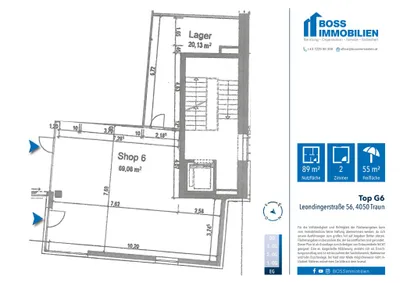 2-Zimmer-Gewerbeimmobilie mieten in Linz Land – 89 m², € 1.275 – Bild 11 von 11