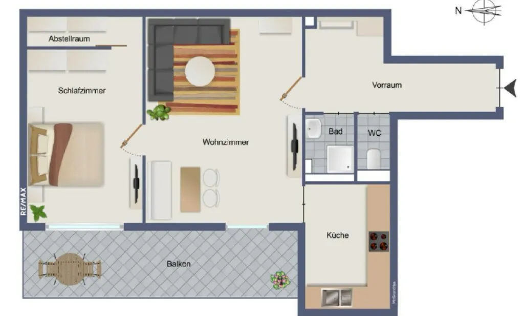 Attraktive Wohnung im 8. Stock mit großzügigem Westbalkon in Graz-Wetzelsdorf - Ansicht 2