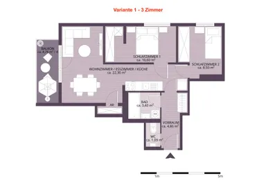 3-Zimmer-Wohnung kaufen in Wien – 50,39 m², € 250.000 – Bild 17 von 18