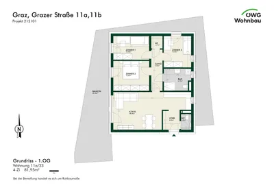4-Zimmer-Wohnung mieten in Graz – 82 m², € 1.354 – Bild 6 von 6