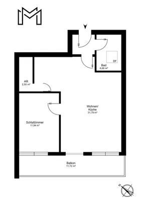 2-Zimmer-Wohnung kaufen in Salzburg Stadt – 53,36 m², € 379.000 – Bild 8 von 8