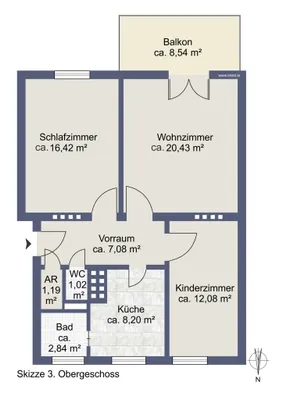 3-Zimmer-Wohnung kaufen in Salzburg Stadt – 69,26 m², € 289.900 – Bild 6 von 6