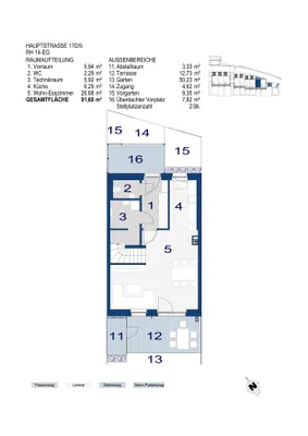 4-Zimmer-Haus mieten in Wiener Neustadt Land – 91,6 m², € 943 – Bild 3 von 4