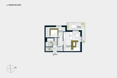 2-Zimmer-Wohnung kaufen in Wien – 52,88 m², € 594.900 – Bild 2 von 12