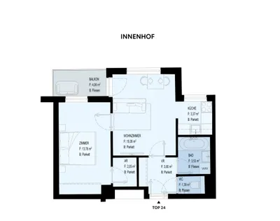 2-Zimmer-Wohnung mieten in Wien – 42,98 m², € 1.001 – Bild 3 von 3