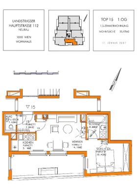 1-Zimmer-Wohnung mieten in Wien – 35,97 m², € 890 – Bild 12 von 13
