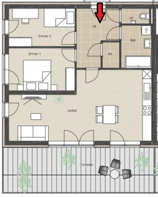 3-Zimmer-Wohnung mieten in Graz – 77,22 m², € 1.075 – Bild 2 von 22