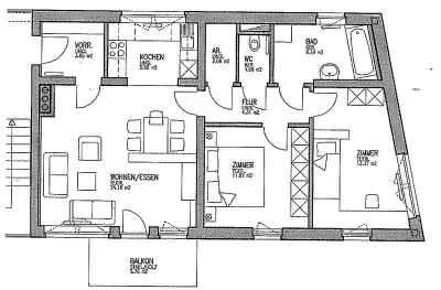3-Zimmer-Wohnung mieten in Bruck-Mürzzuschlag – 73,59 m², € 916 – Bild 2 von 2