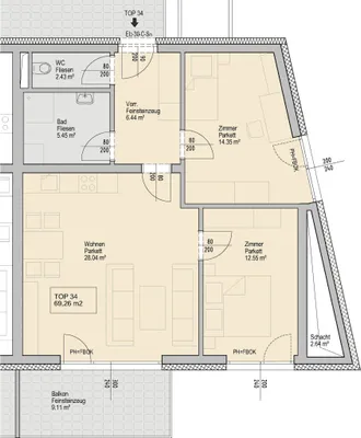 3-Zimmer-Wohnung mieten in Graz-Umgebung – 69,25 m², € 944 – Bild 8 von 8