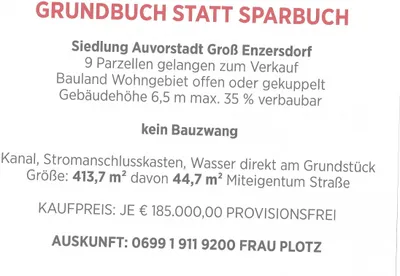 Grundstück kaufen in Gänserndorf – 413 m², € 185.000 – Bild 2 von 2