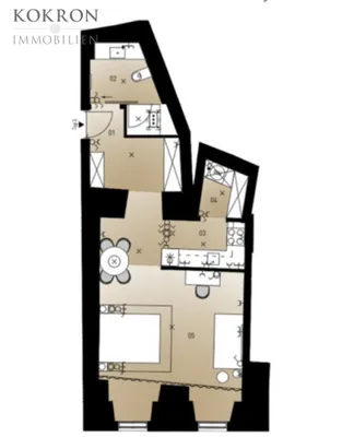 1-Zimmer-Wohnung kaufen in Wien – 46,85 m² – Bild 5 von 6
