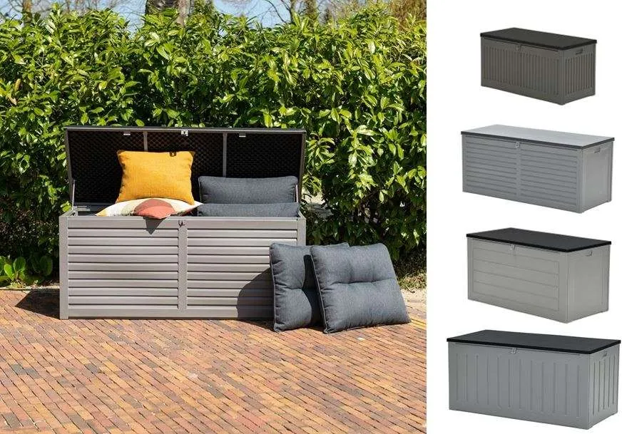 JOGARDEN Primo Kissenbox dark grey / black in 4 verschiedenen Größen Auflagenbox Aufbewahrungsbox Gartenbox Gartenmöbel, € 65,- (4882 Oberwang)